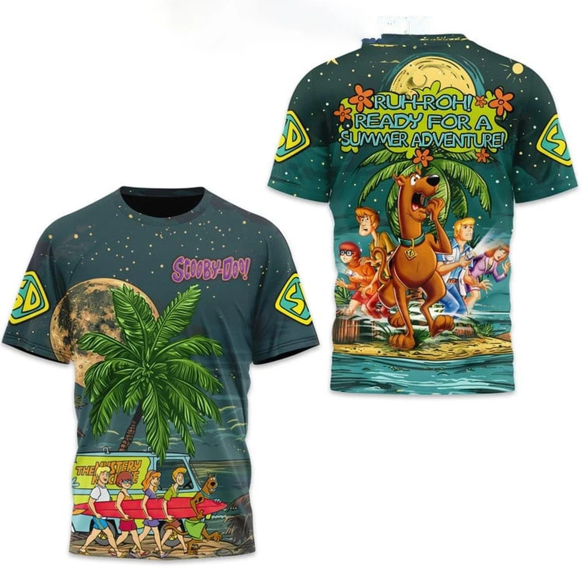 Scooby Doo Summer Adventure 3D T-shirt All Size S to 5XL Unisex Tee