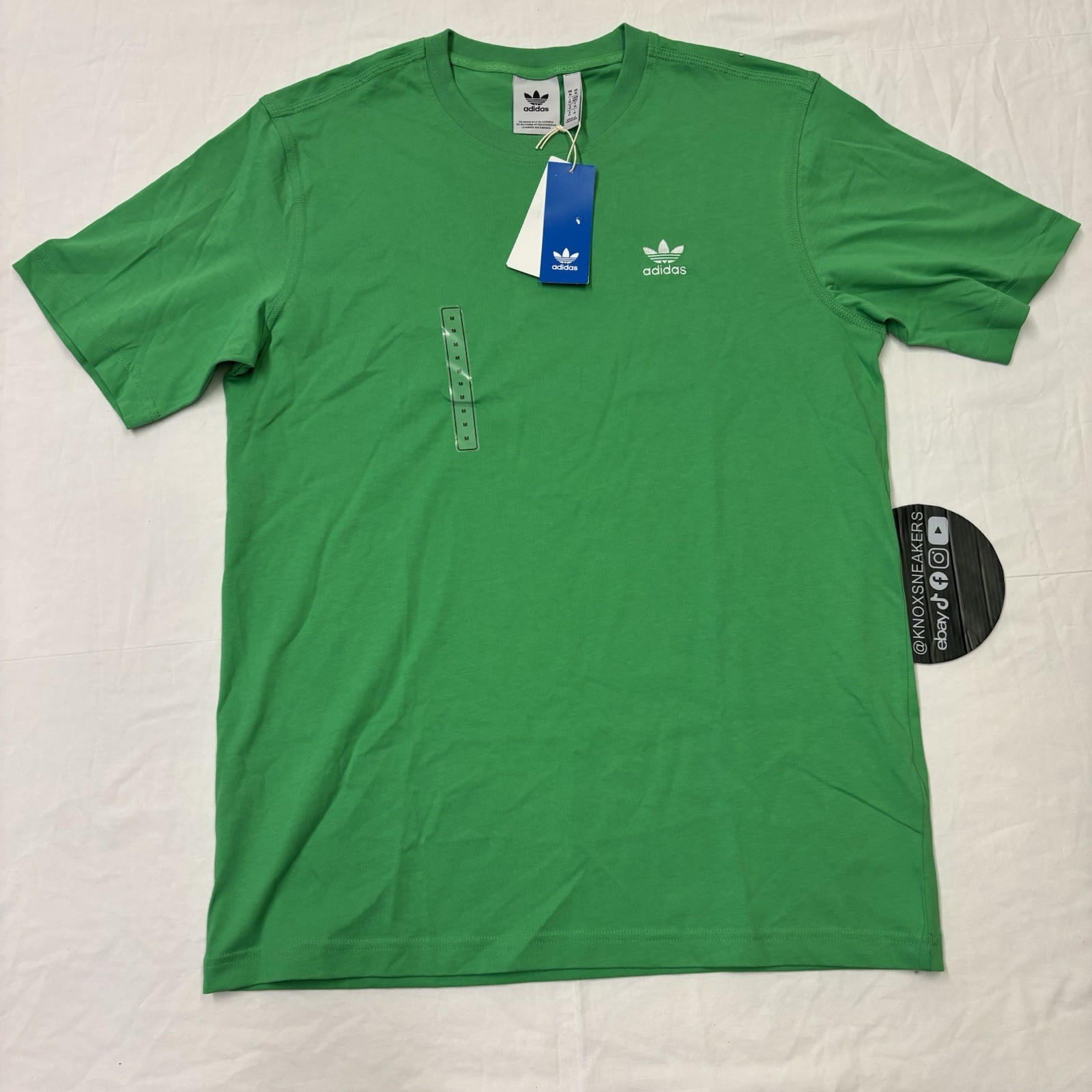 Adidas Originals Trefoil Ess Tee Energy Green T-Shirt JN0235 Men’s Size Medium