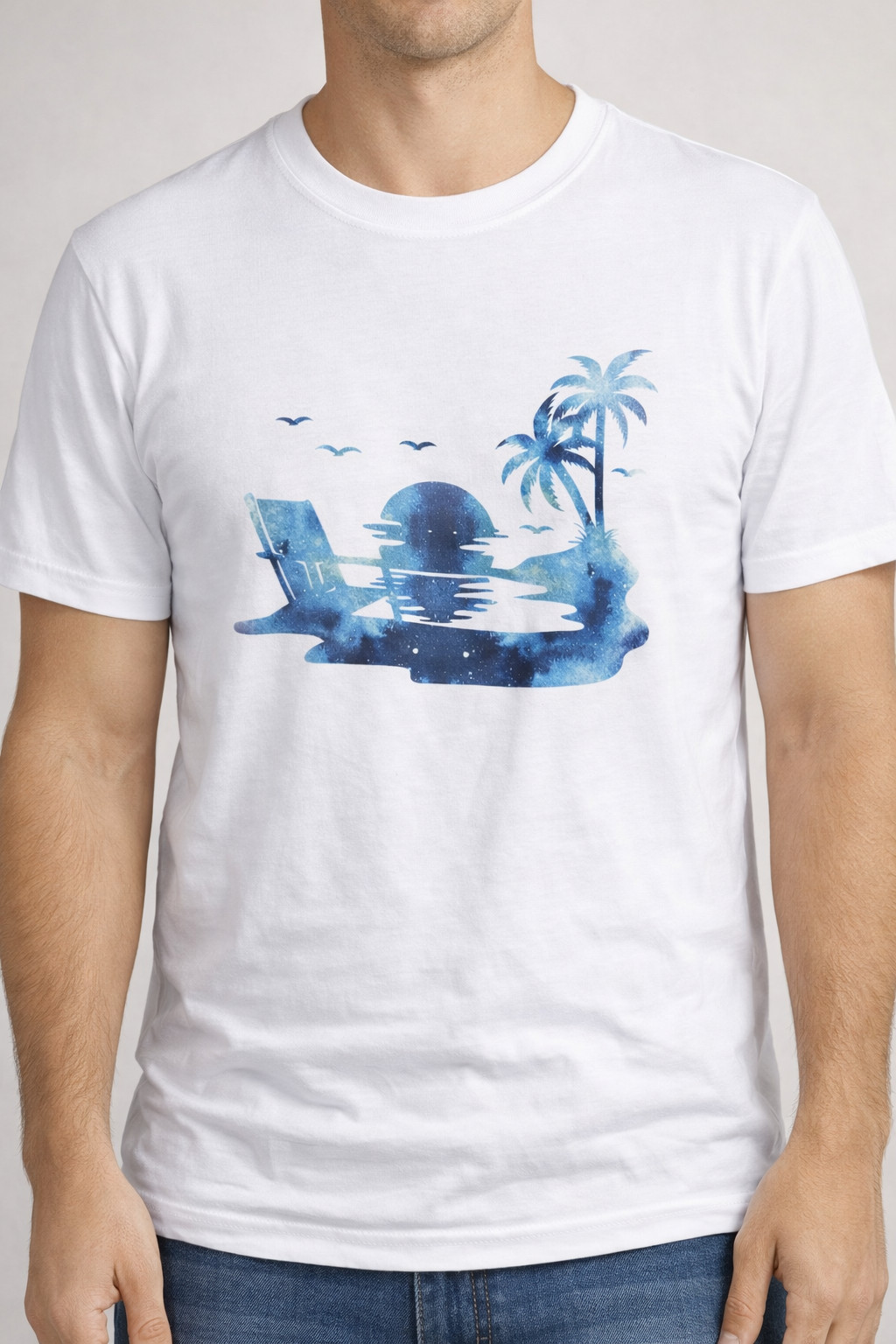 Wrangler Sunset Beach Glow‑in‑the‑Dark Graphic T‑Shirt Men’s Small Cotton Crew
