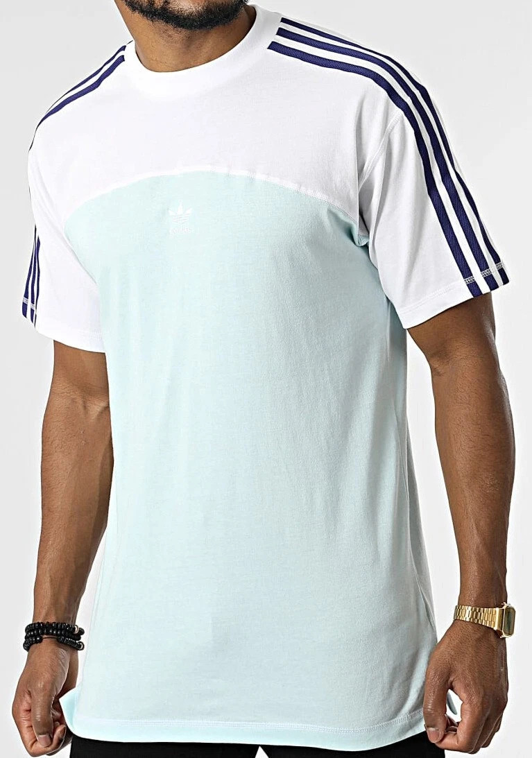 adidas Originals Men’s Blocked 3-Stripes Tee Casual Short Sleeves T-Shirt