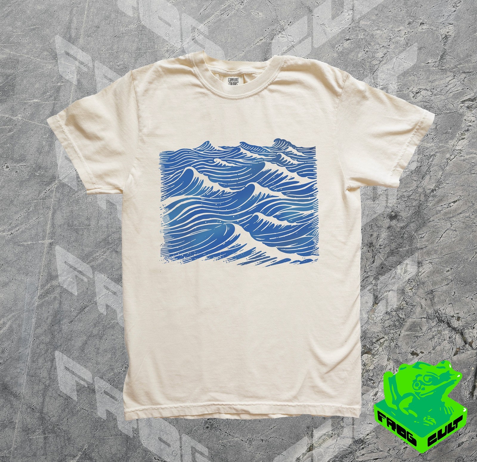 Vintage Ocean Sea Shirt Comfort Colors 90s Screen Print Waves Style Graphic