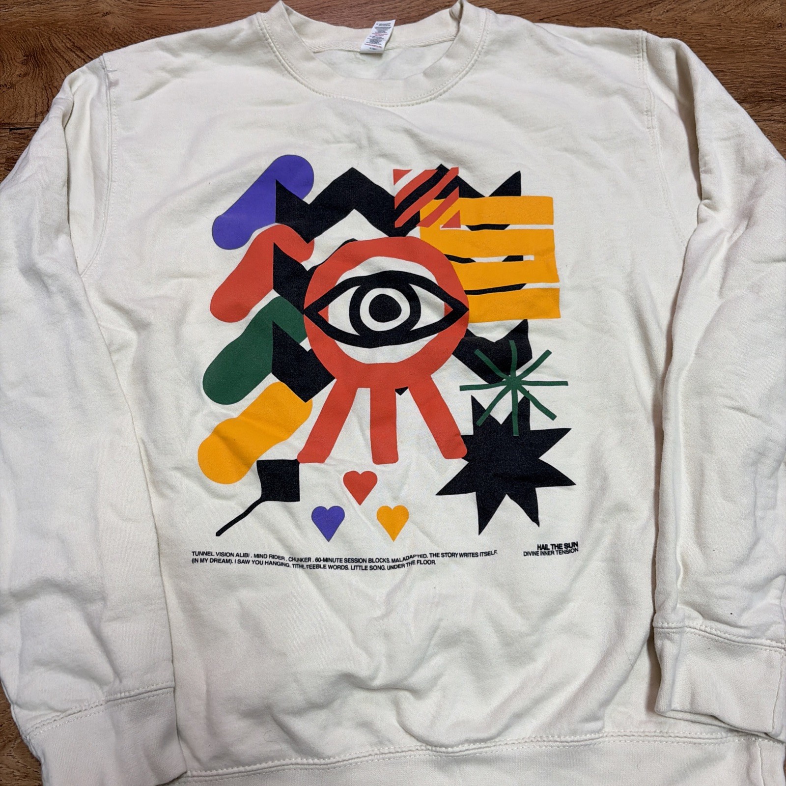 Hail The Sun Crewneck Large Cut Tour Fade Back Merch Bled Out On Stage Sweater L