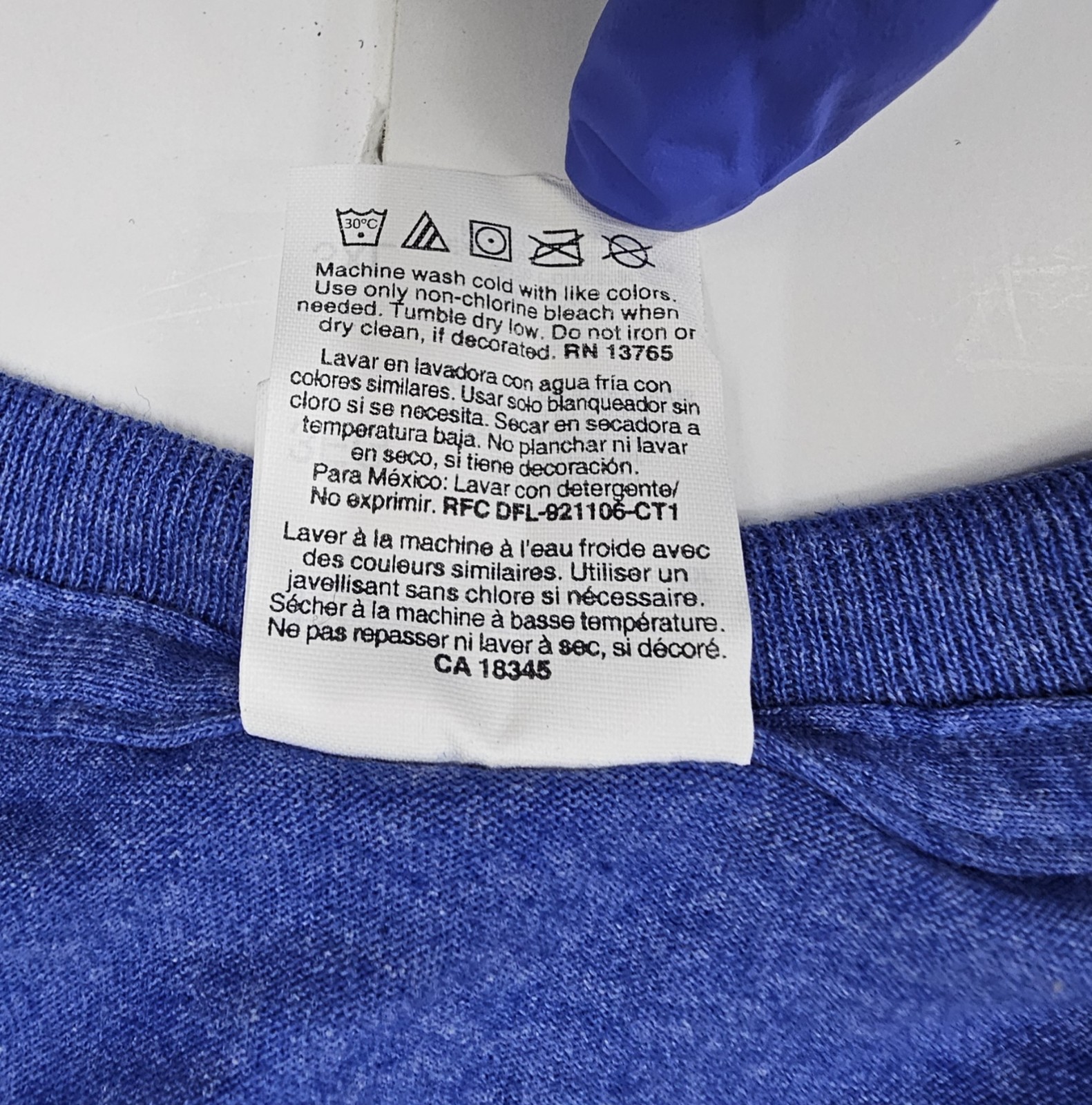 5 Pack Fruit Of The Loom 3XL Heavy HD T-Shirts, Heather Blue Tees, New