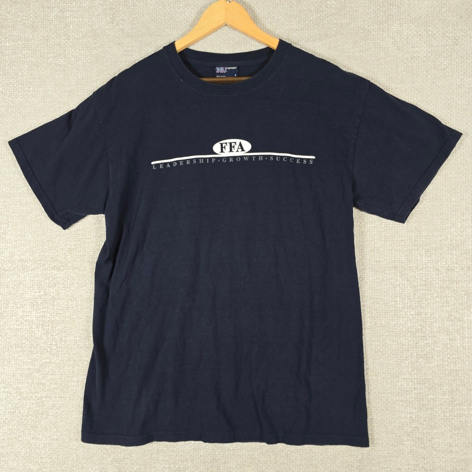 MV Sport Mens Navy Blue FFA Leadership Growth Success Graphic T-Shirt Large