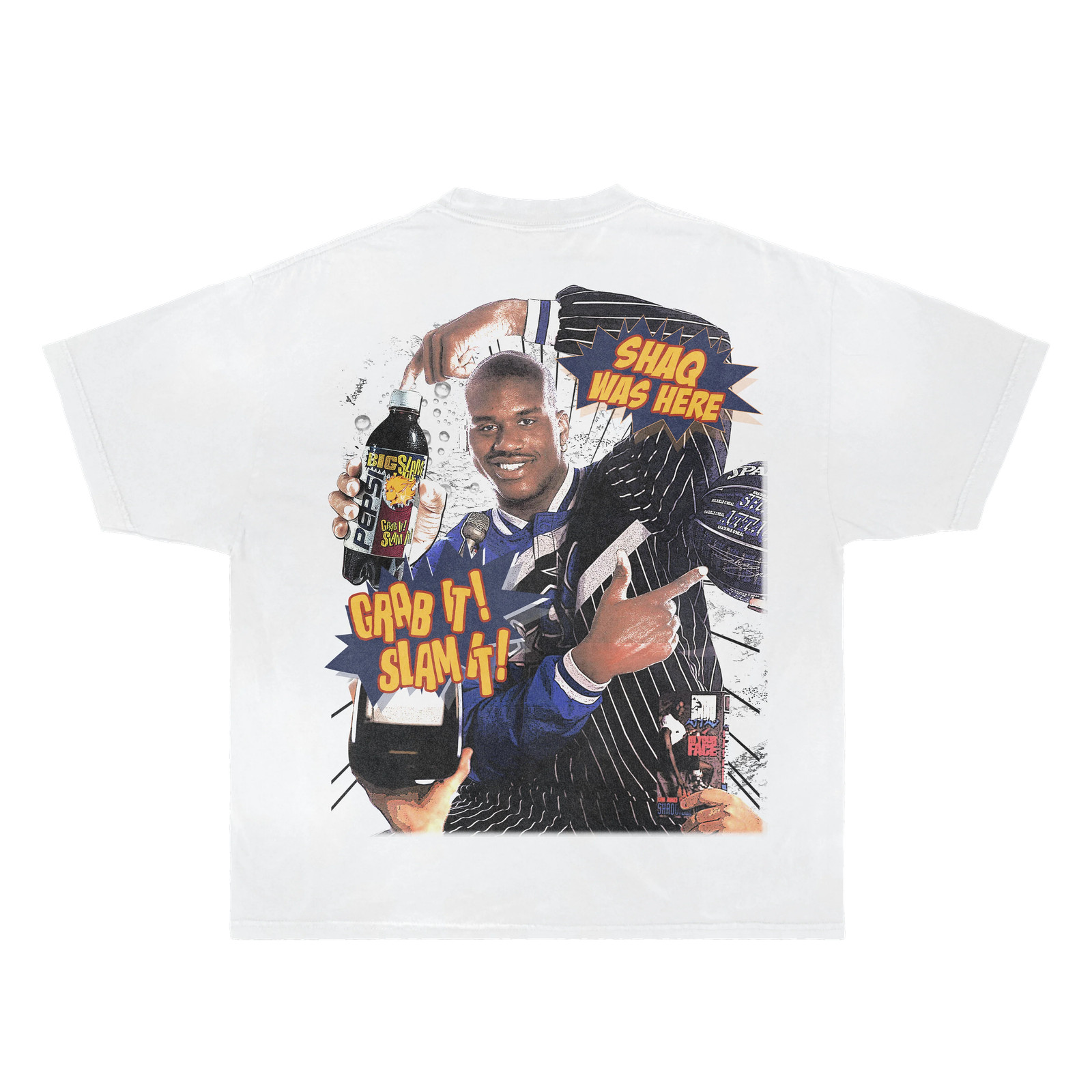 Shaq Big Slam Boxy Vintage Graphic Basketball Tee Streetwear Y2K