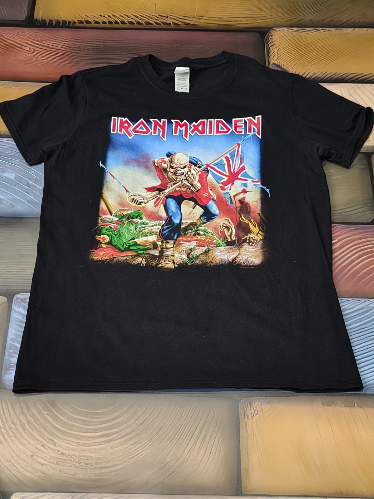 Iron Maiden The Trooper Black T-Shirt 2010 Vintage Rock Band Merch Size M