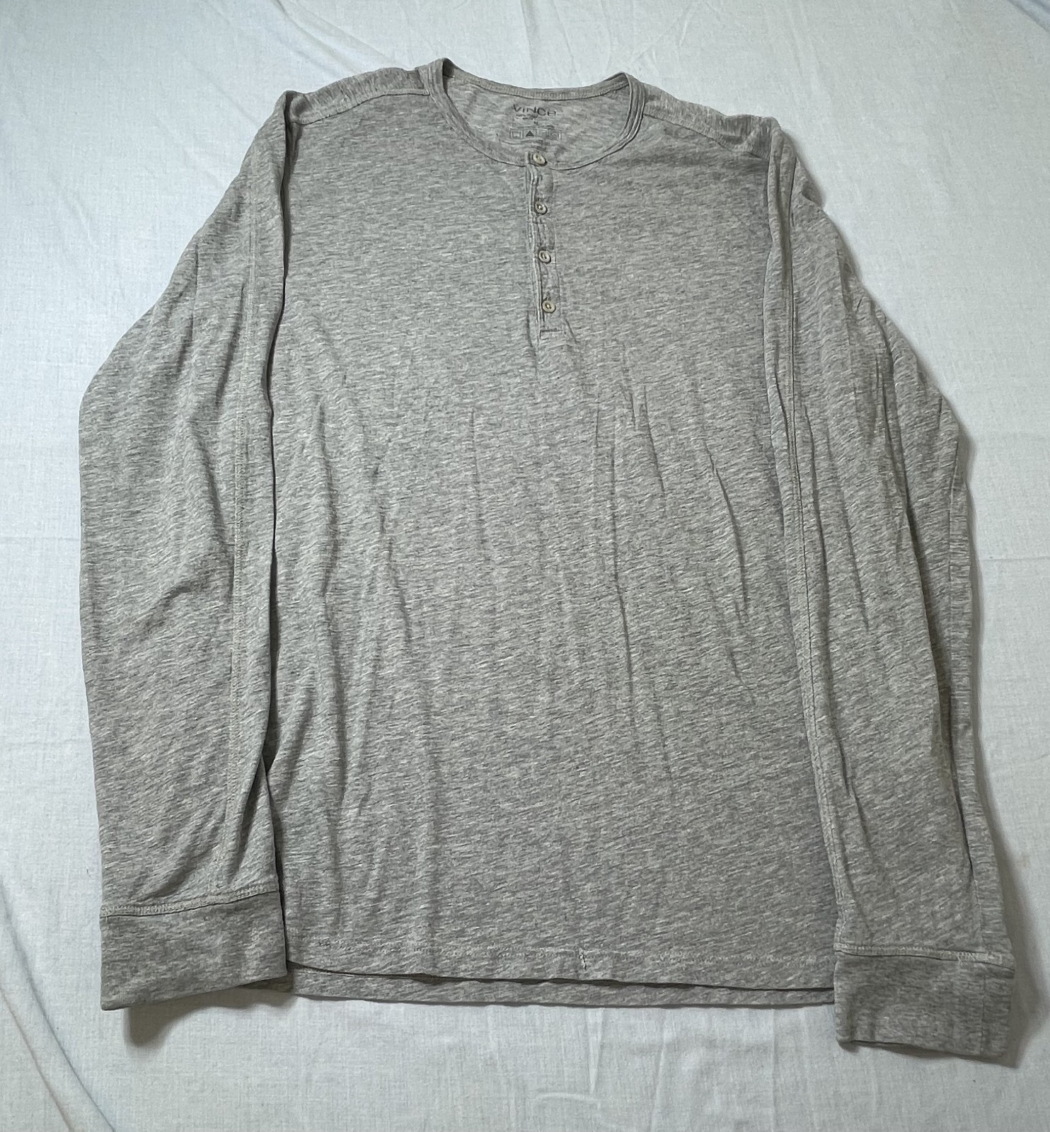Vince 100% Pima Cotton Long Sleeve Henley Men’s size M