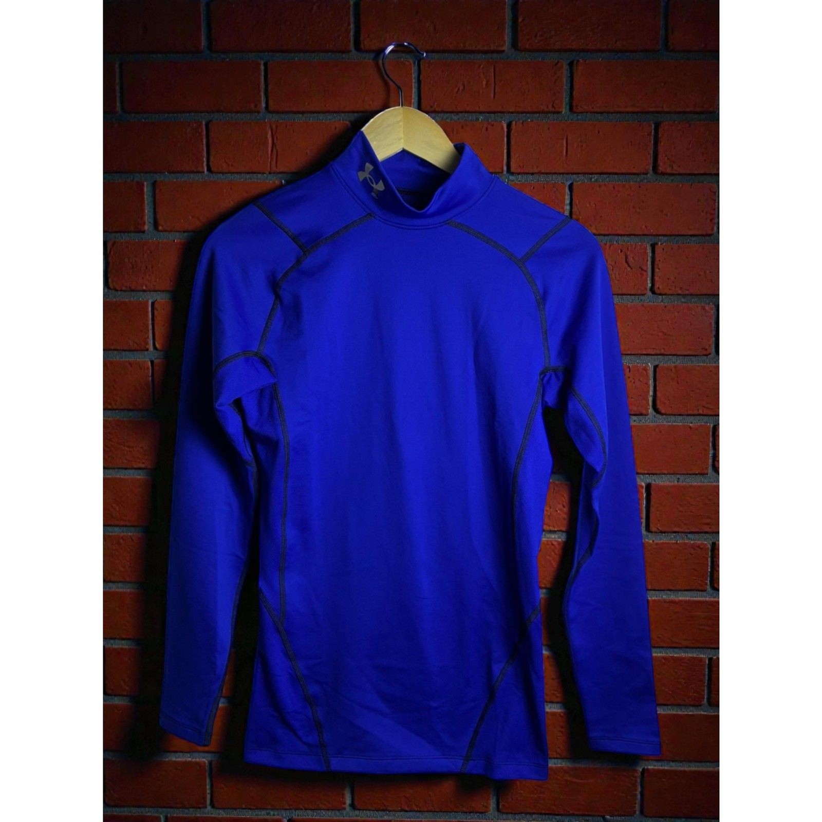 Under Armour ColdGear Infrared Compression Mock Neck Blue Men’s Medium NWT