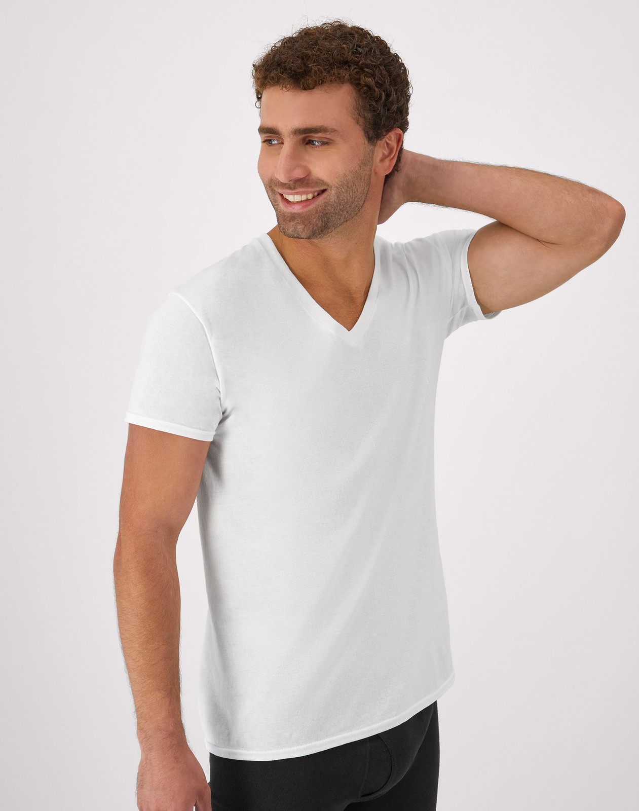 Hanes Men’s FreshIQ Undershirt 6-Pack V-Neck Men’s Shirts TAGLESS Comfort Soft