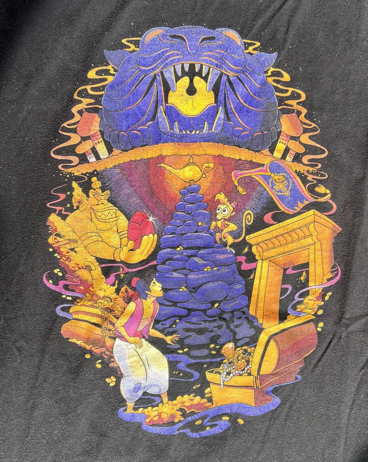 Aladdin Disney Cave Of Wonders Unisex T Shirt Size M