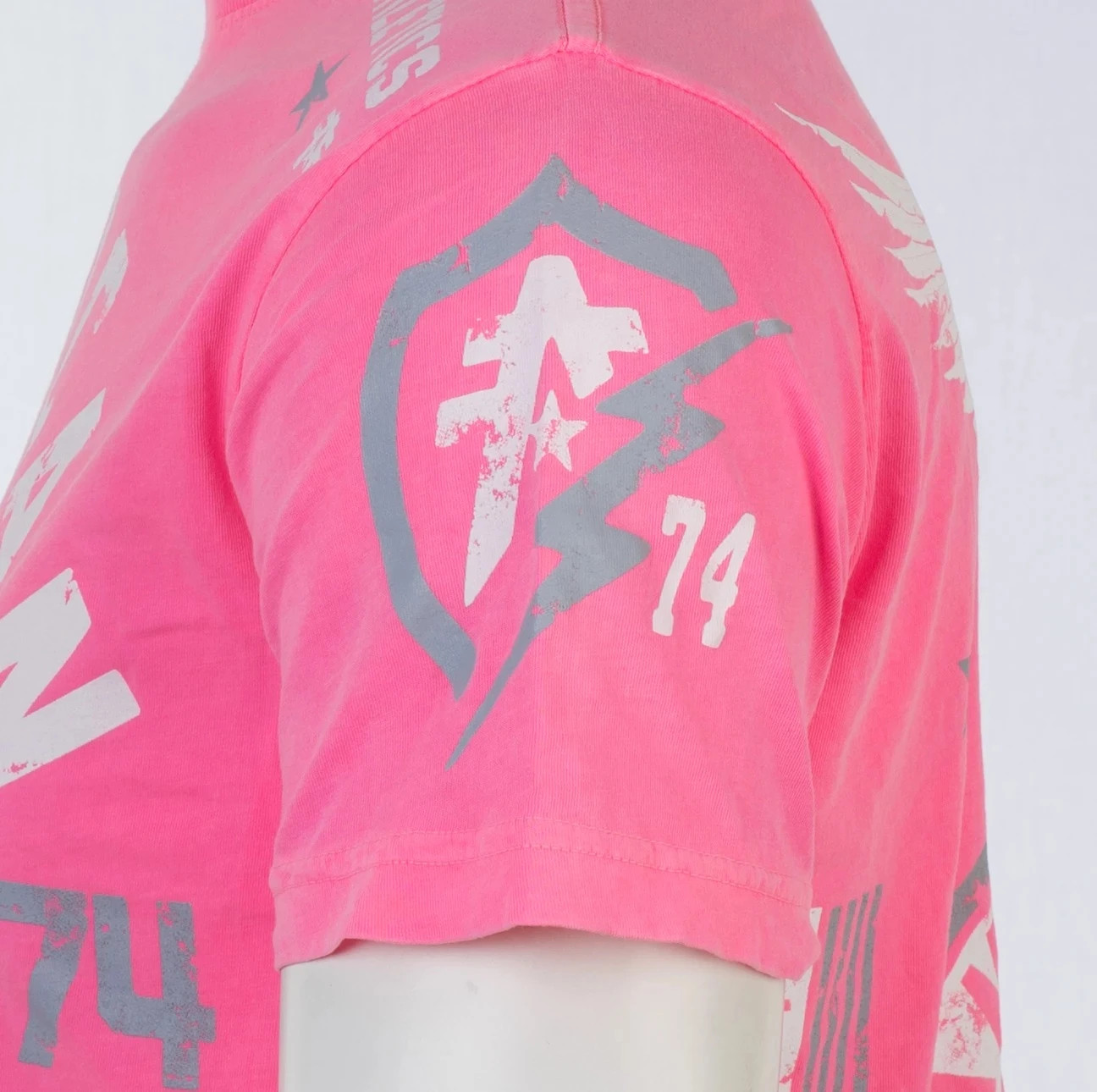 AMERICAN FIGHTER Men’s T-Shirt MADISON Athletic Biker GYM Pink MMA