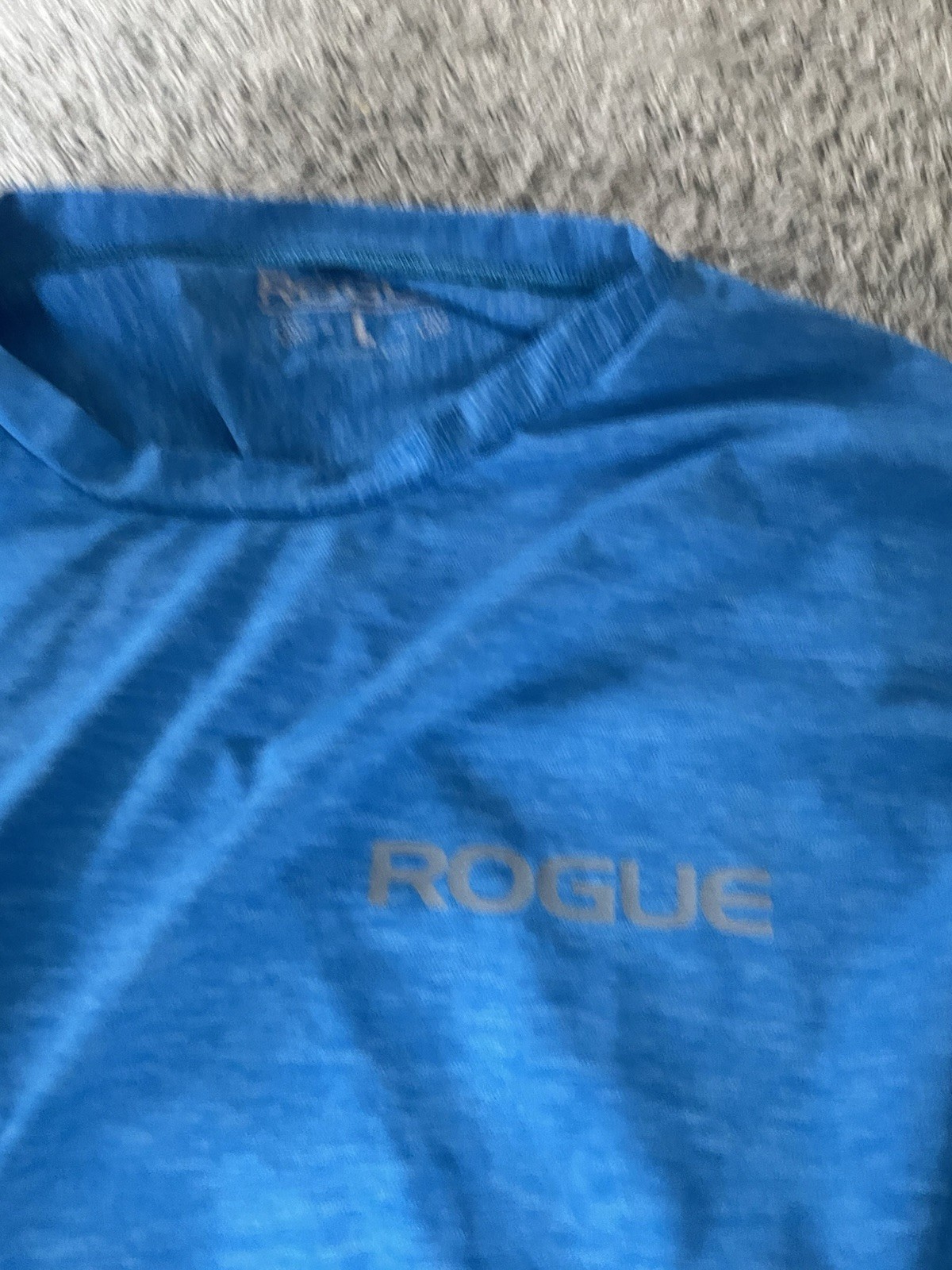 Rogue Fitness Blue UPF 30+ Long Sleeve Shirt Size Men’s Large Made In USA