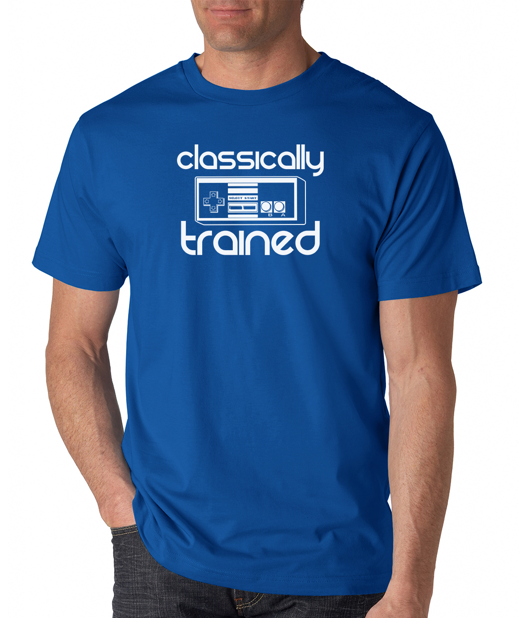 CLASSICALLY TRAINED gaming T-Shirt NES geek retro gamer nintendo nerd