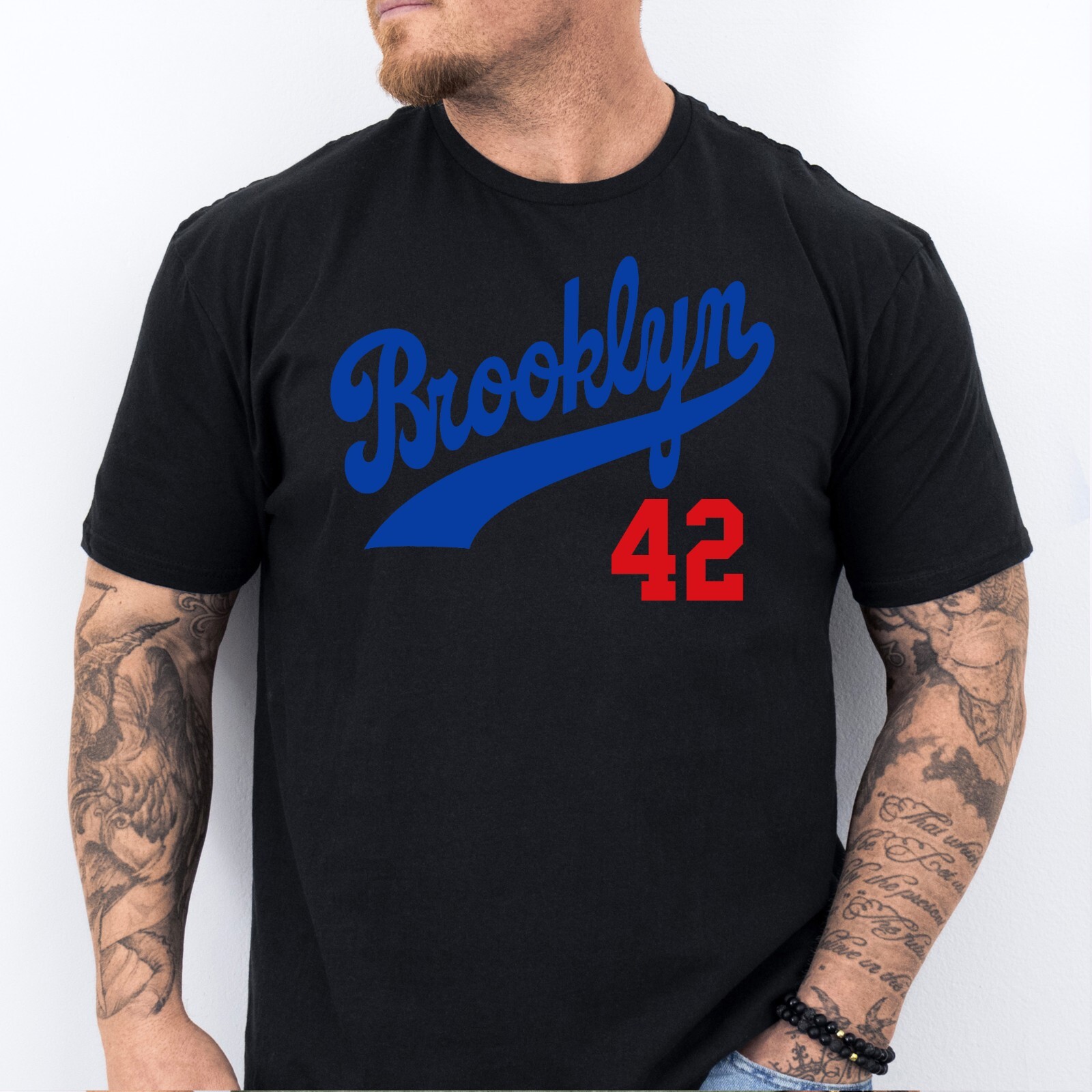 BROOKLYN 42 Baseball HOF themed Pre-Shrunk Ring Spun Cotton T-Shirt