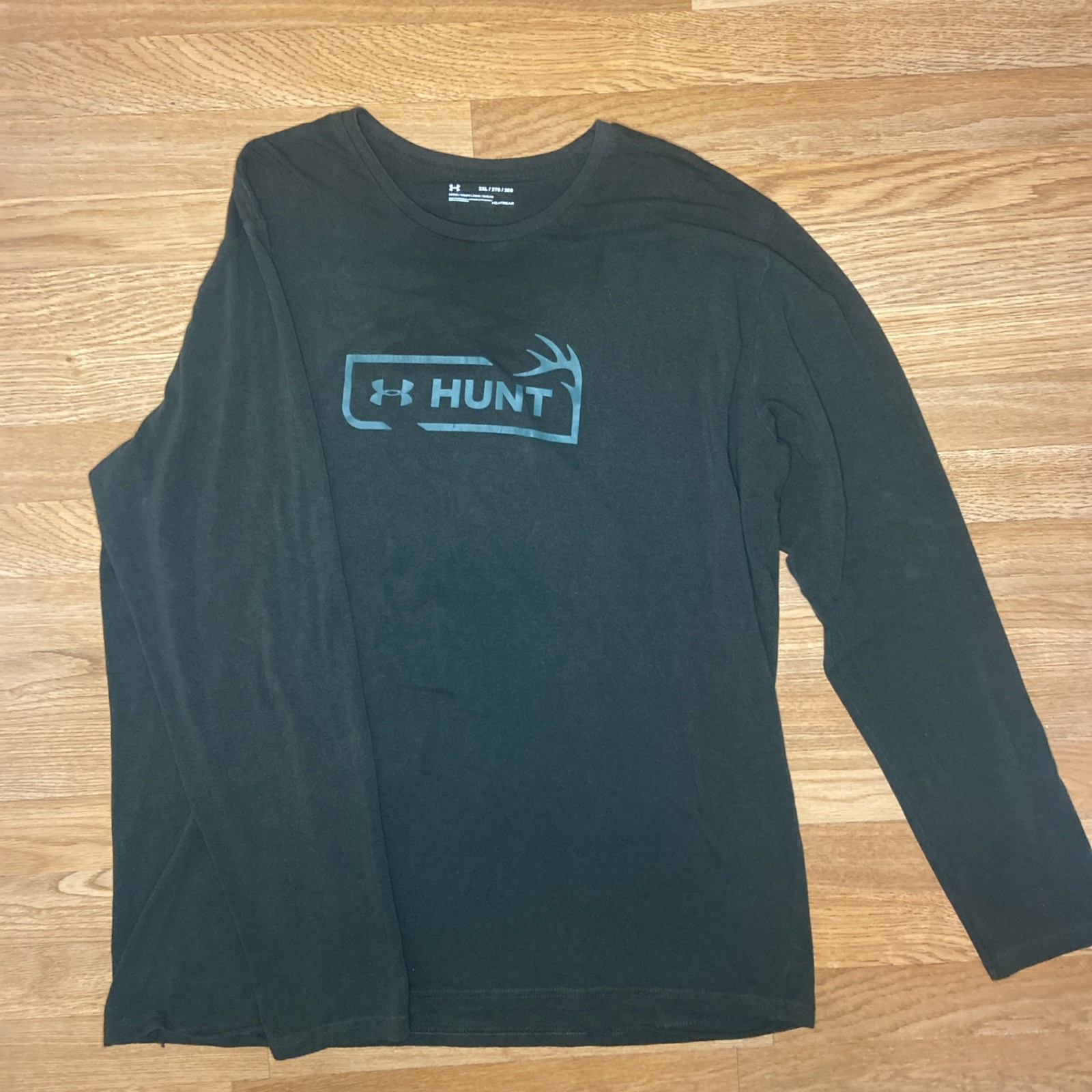 Under Armor Hunt Shirt Men 2xl green Loose Heat Gear Long Sleeve T-Shirt