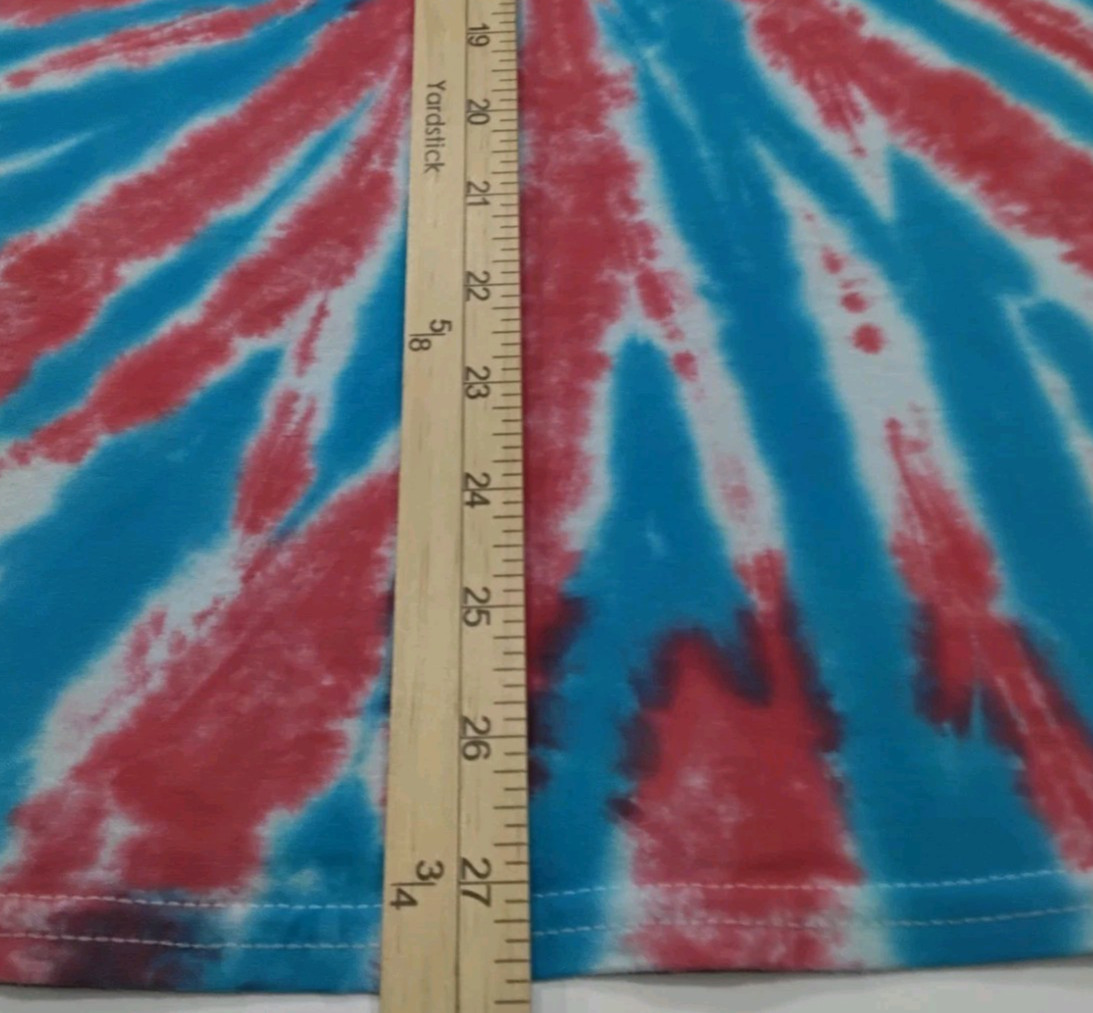 New Tie Dye Men’s Medium T-Shirt Blue Red Adult Multicolor Summer Spider