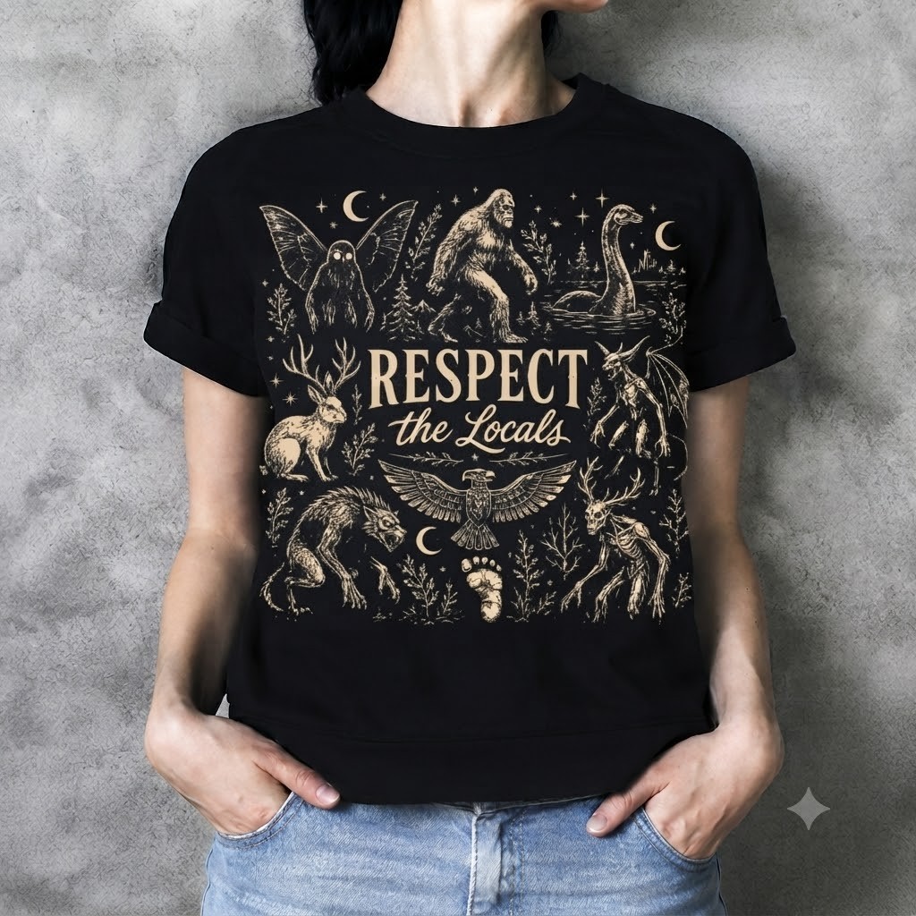 Respect The Locals Cryptid Shirt Cryptid Lover Gift Bigfoot Tee