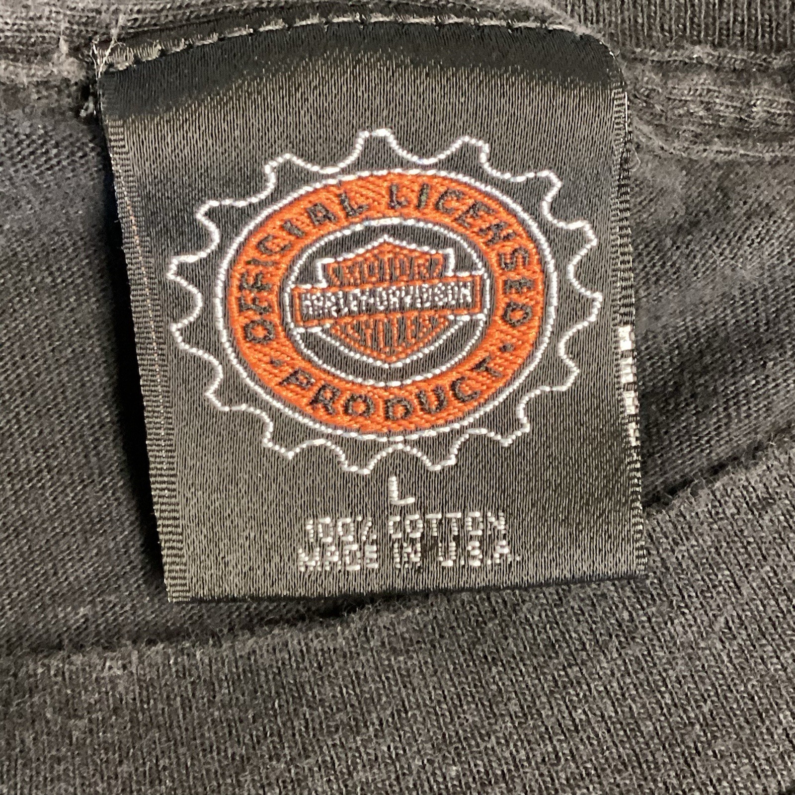 VTG Harley Davidson T-Shirt Black Lrg Biker Motorcycle Made In the USA See Pics