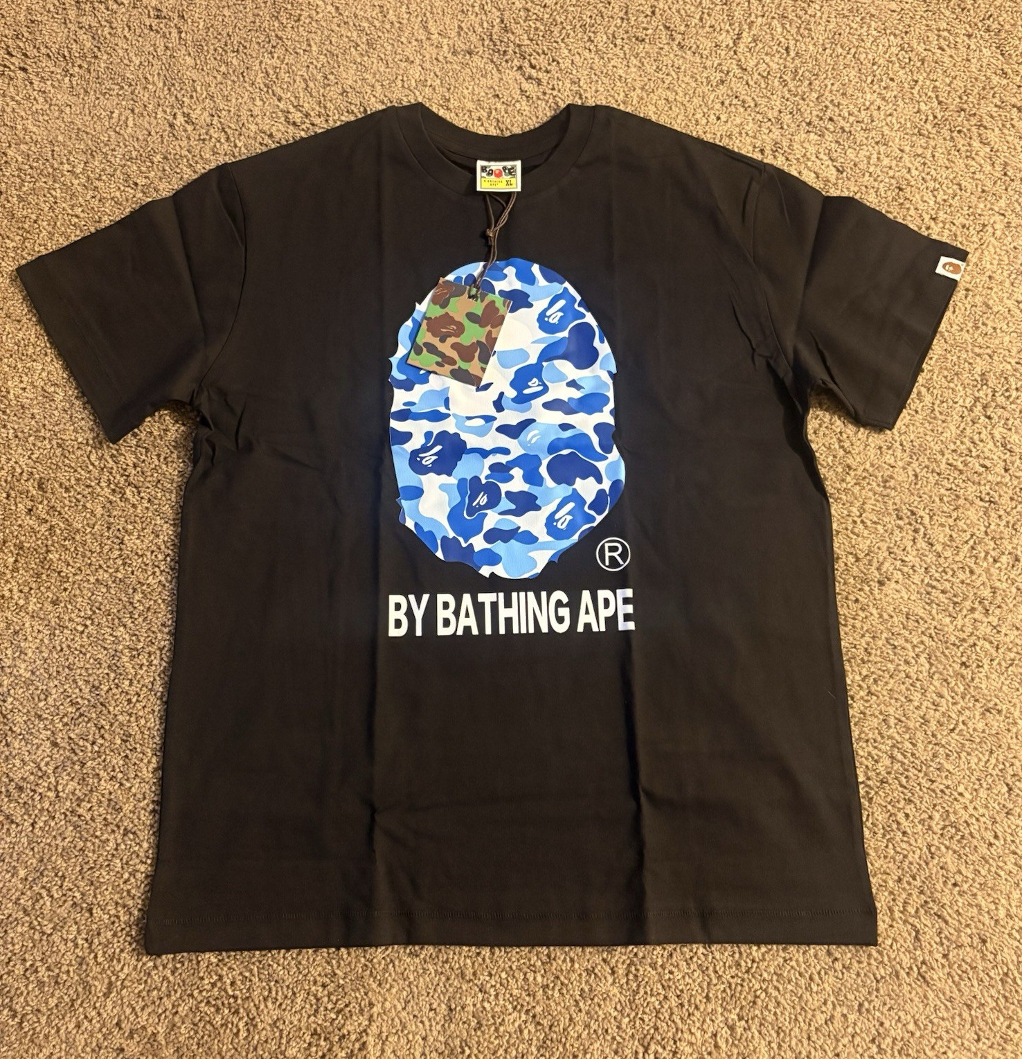A Bathing Ape BAPE Men’s Black Ape Head Logo Graphic Tee Shirt XL