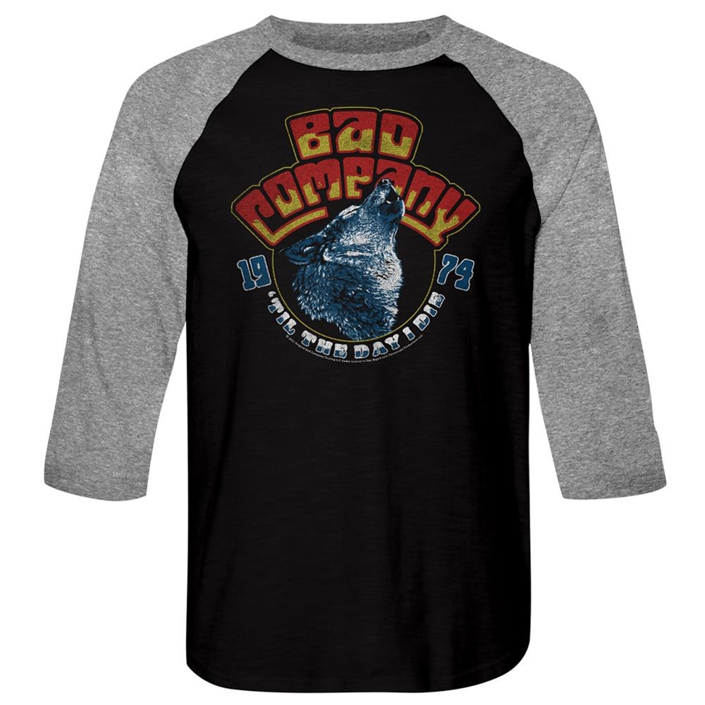 Bad Company Wolf Head 74 3/4 Sleeve Raglan T-Shirt
