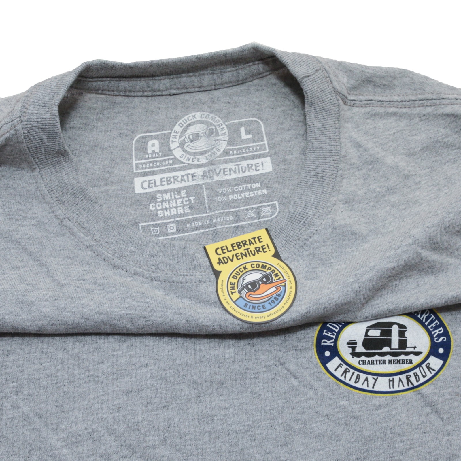 The Duck Company Redneck Yacht Charters Friday Harbor T-Shirt Men’s Gray Large