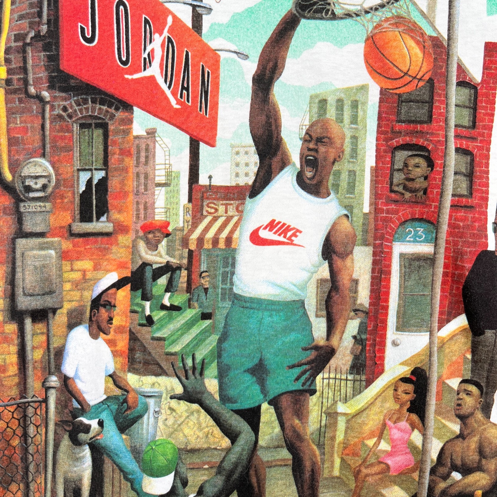 NIKE Shirt XL 1991 MICHAEL JORDAN Mark Ryden Hoop Heroes Single Stitch Air NEW