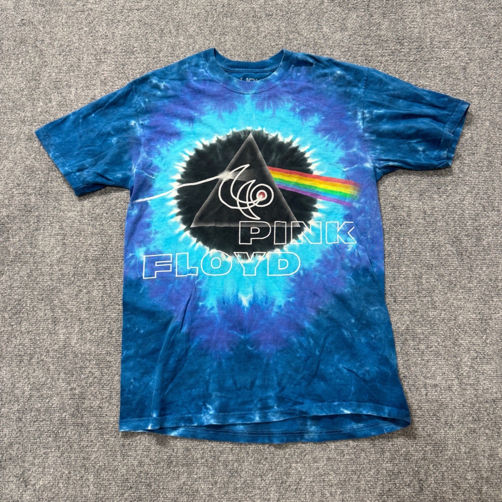 Liquid Blue T-Shirt Men’s Medium Pink Floyd Tie Dye 100% Cotton Multi-Colored