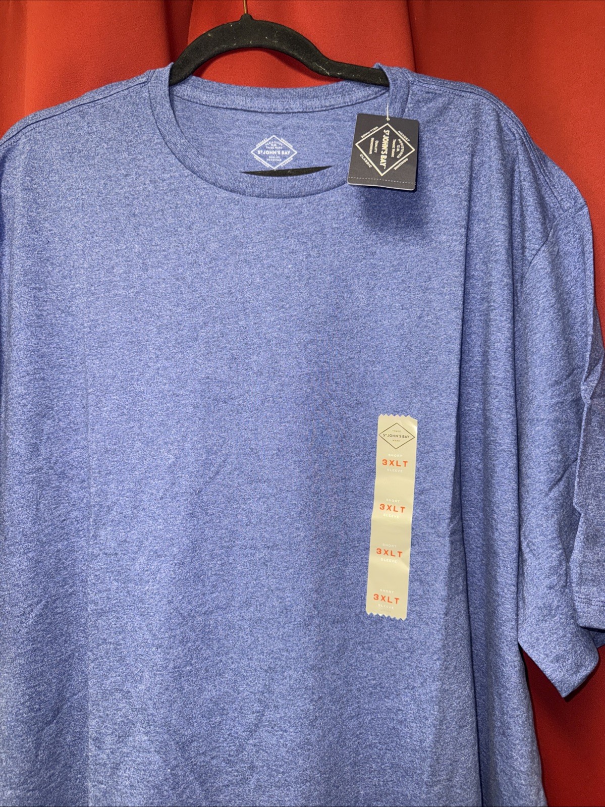 3XLT Sleeve Chalk Violet Tee St John’s Bay Blue