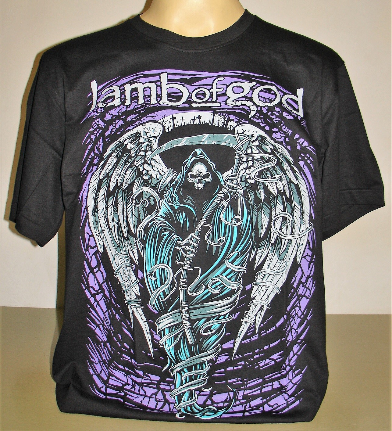 Lamb Of God Reaper T-Shirt Size S M L XL 2XL 3XL Heavy Metal Band New! XXL XXXL