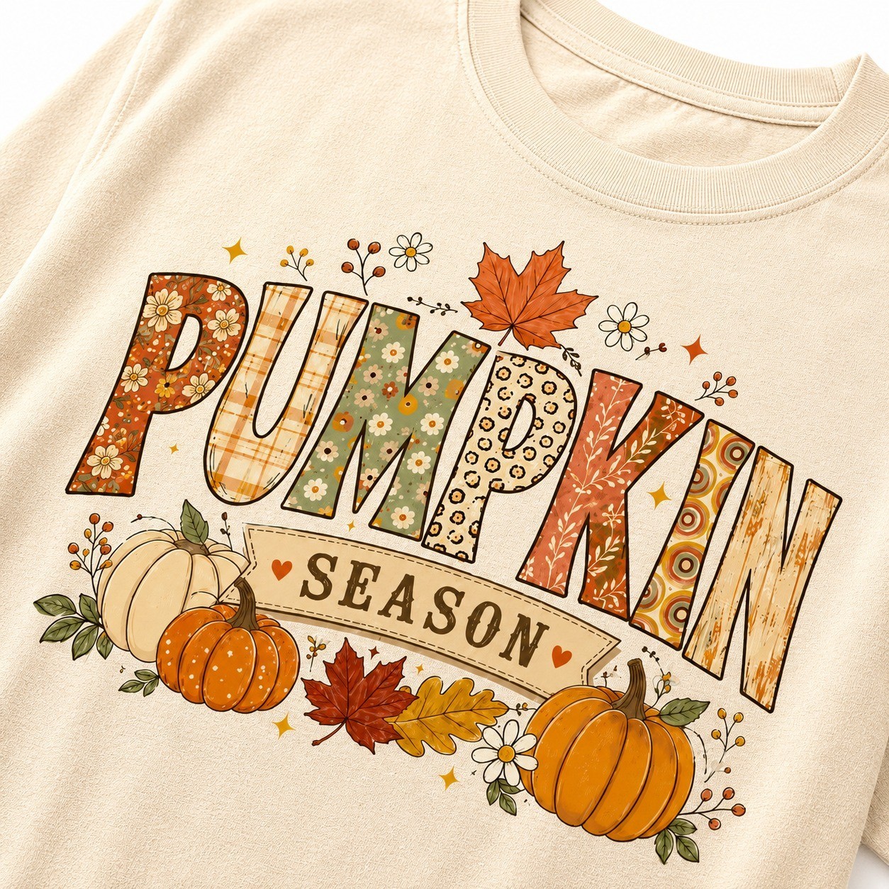 Pumpkin Patch Shirt Autumn Floral Graphic Tee Fall Thanksgiving Gift Women