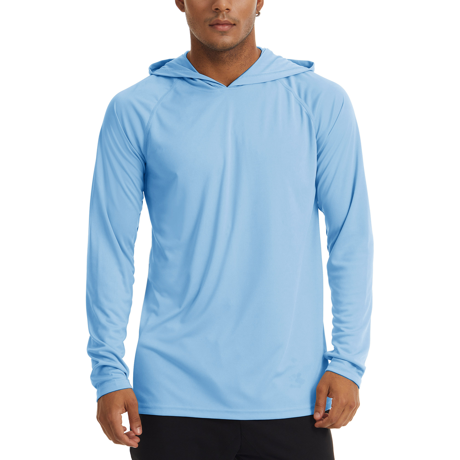 Men’s UPF 50+ Hoodies Casual Long Sleeve Outdoor Hiking Fishing Sun Block Shirts