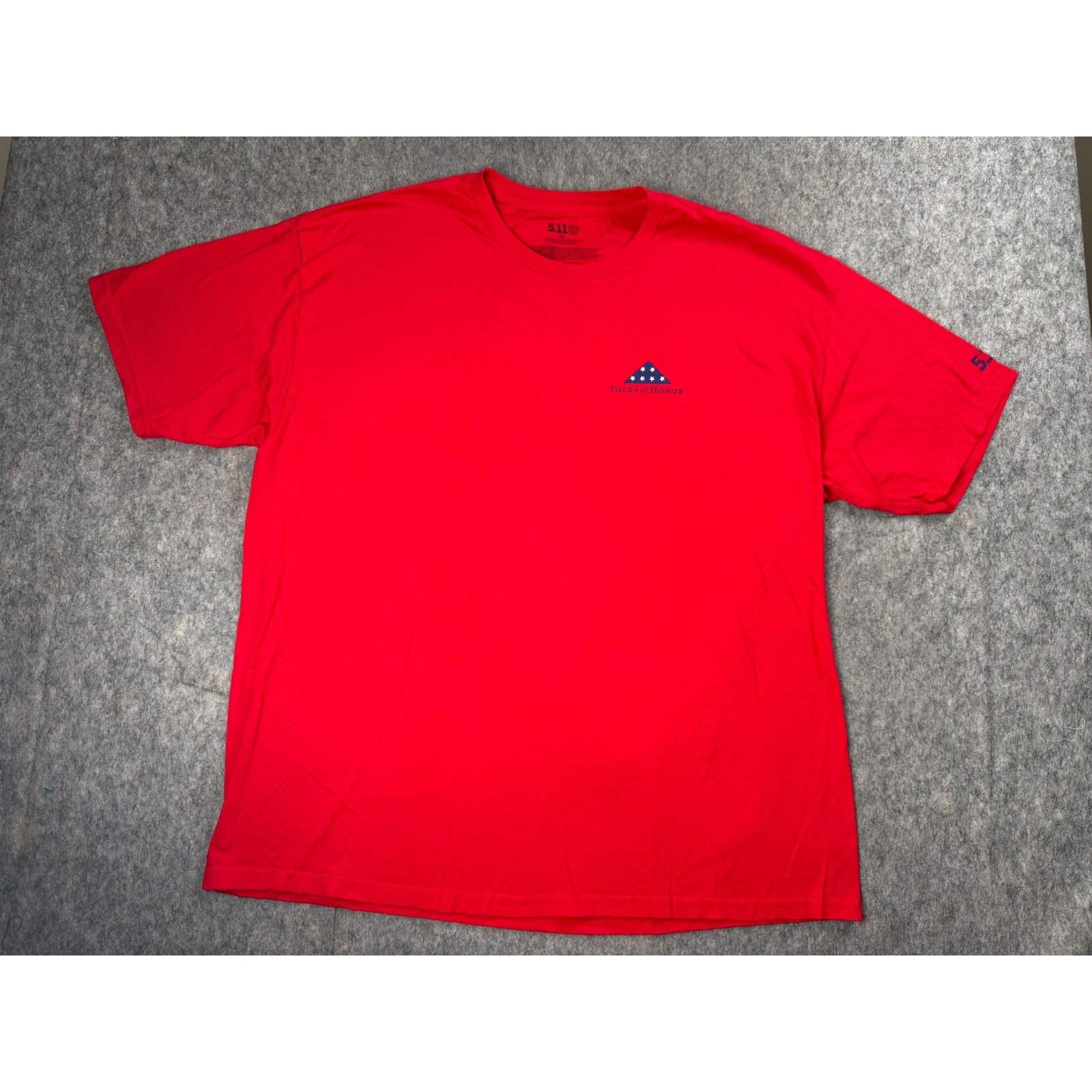 5.11 Tactical Mens Folds of Honor Eagle Graphic T-Shirt Red 2XL Cotton