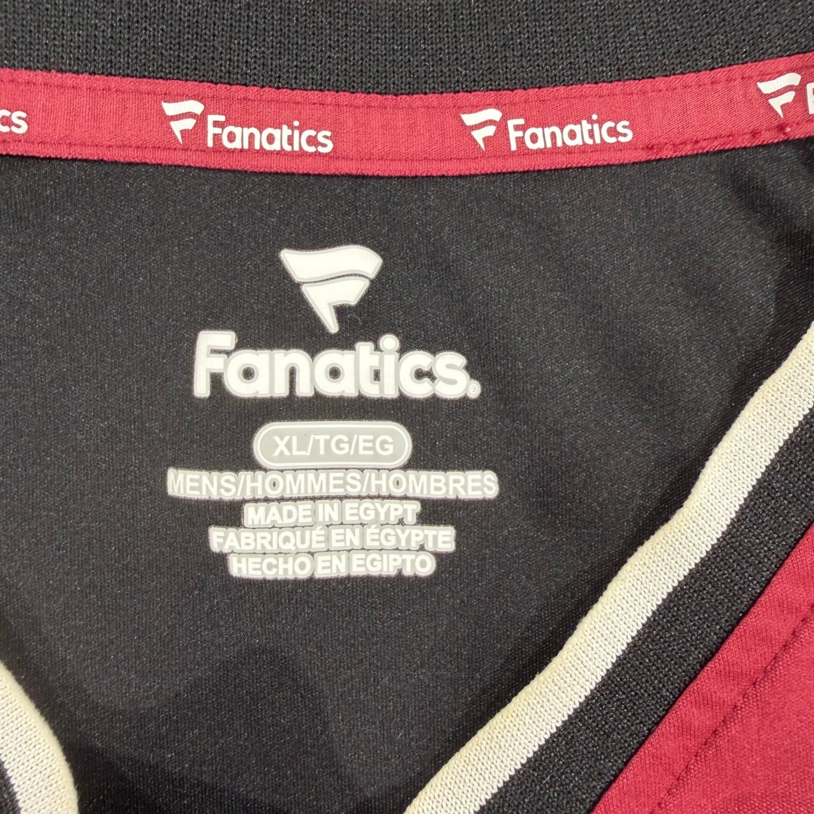 Fanatics Atlanta United FC MLS Soccer Jersey Mens XL Burgundy Black Gold V-Neck