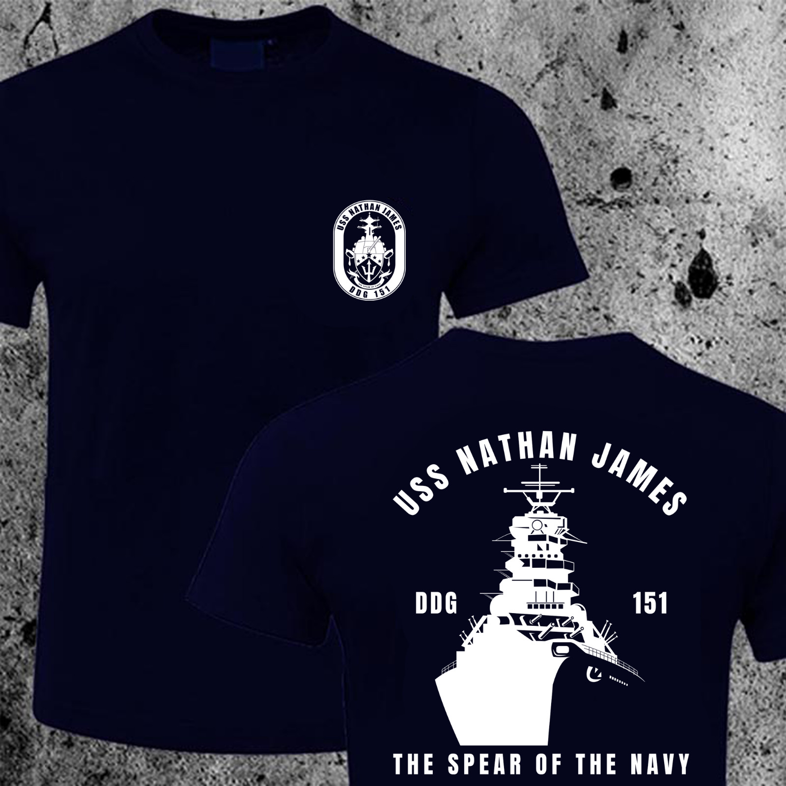 USS Nathan James DDG 151 Logo The Last Ship Film TV Navy T-shirt HQ Design