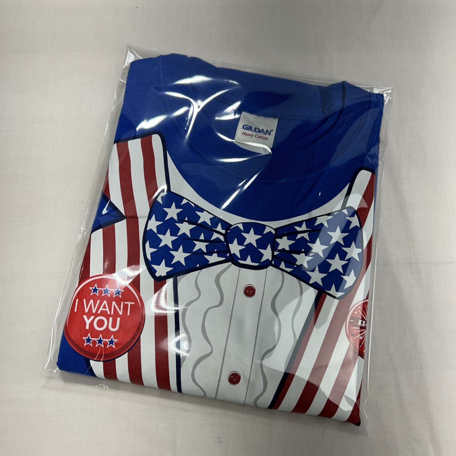 Gildan Patriotic “I Want You” Red/White/Blue T-shirt – Size XL – see description