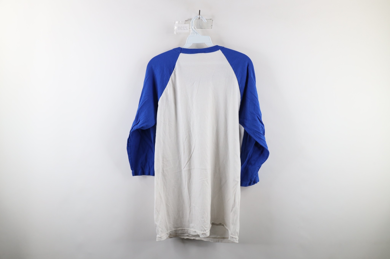 Vintage 90s Streetwear Mens Medium Blank Color Block 3/4 Sleeve Raglan T-Shirt