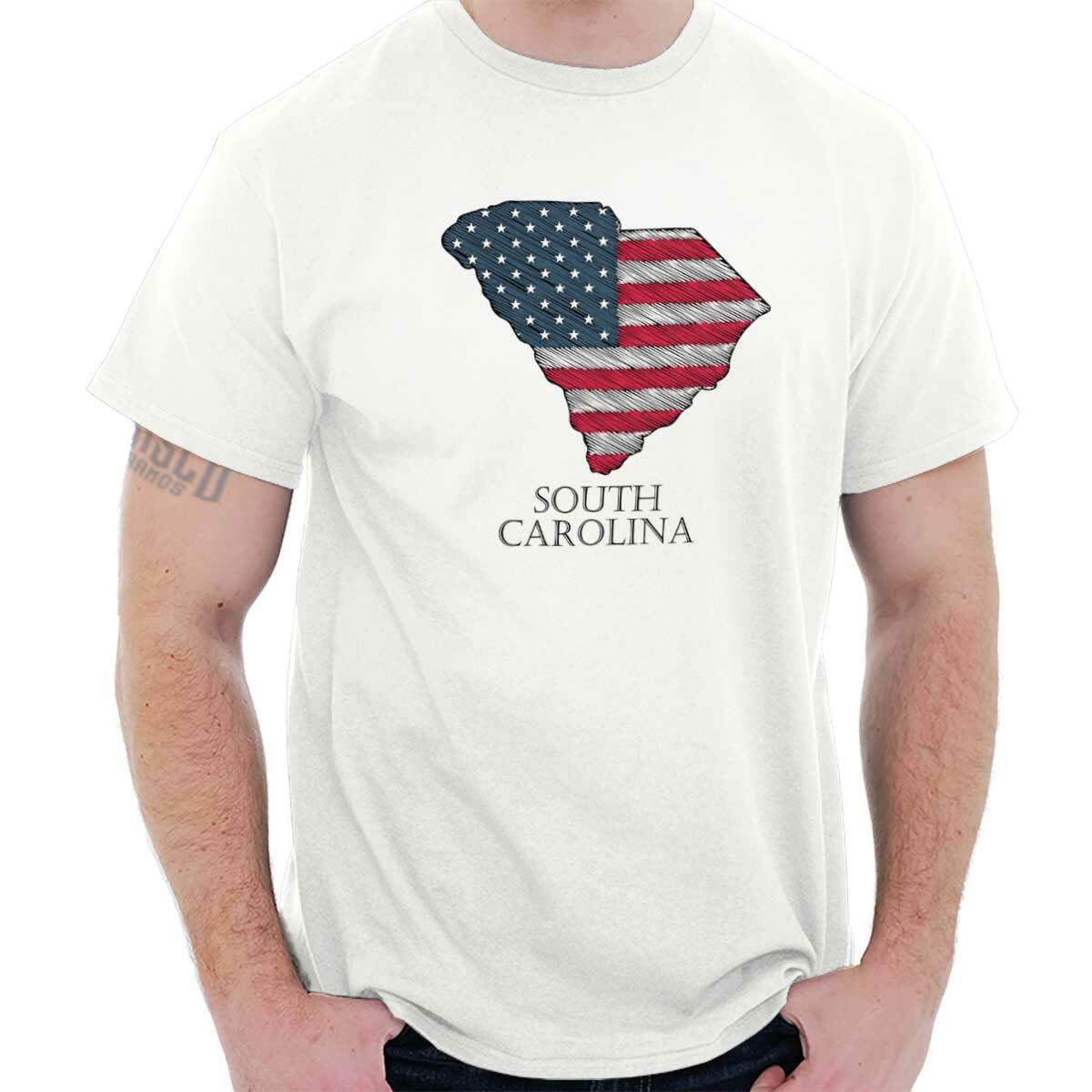 SC United States America Patriotic Gift Idea Womens or Mens Crewneck T Shirt Tee