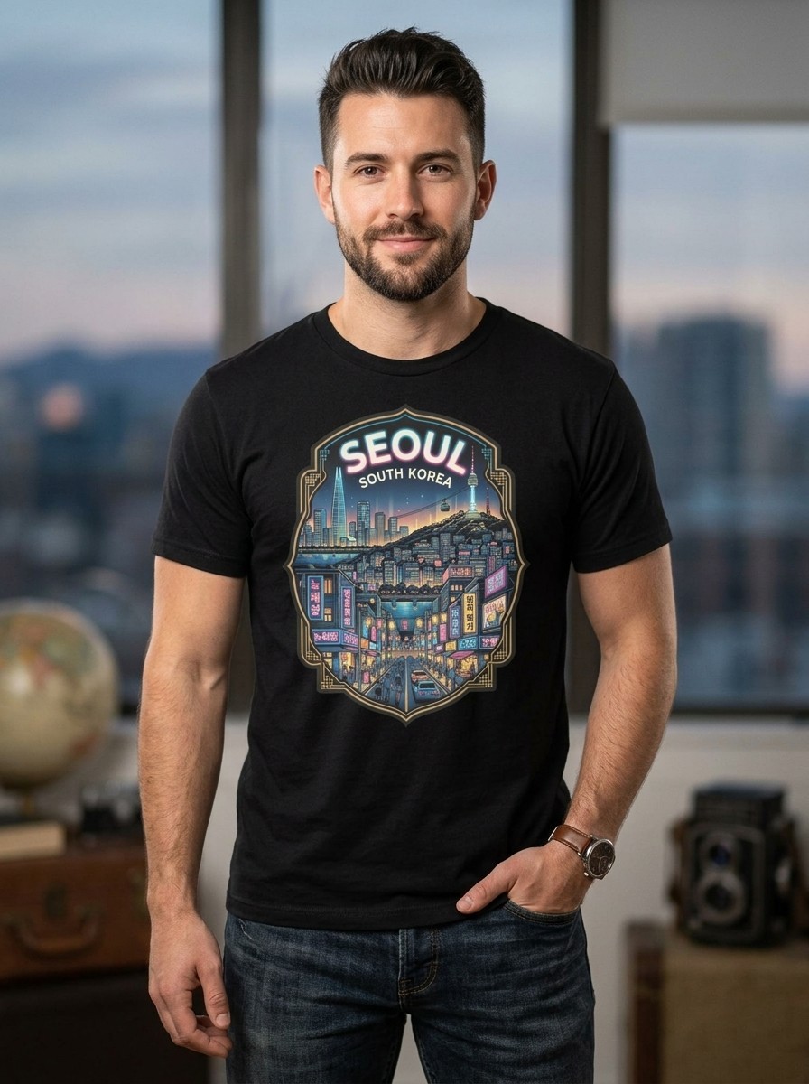 Seoul South Korea City Graphic T-Shirt Unisex Travel Tee
