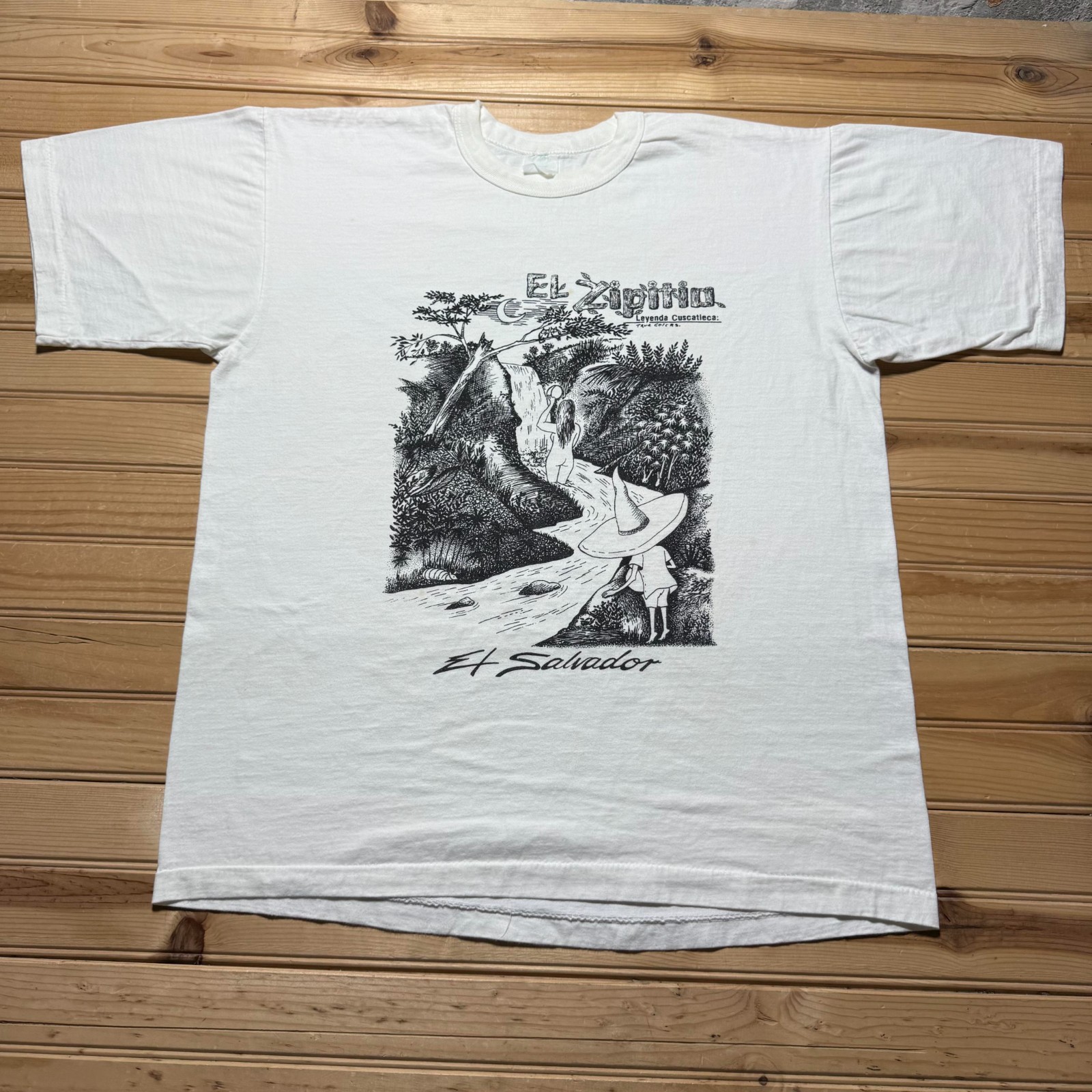Vintage 90s El Salvador El Cipitio Myth Folklore Art Graphic T-Shirt – Size XL