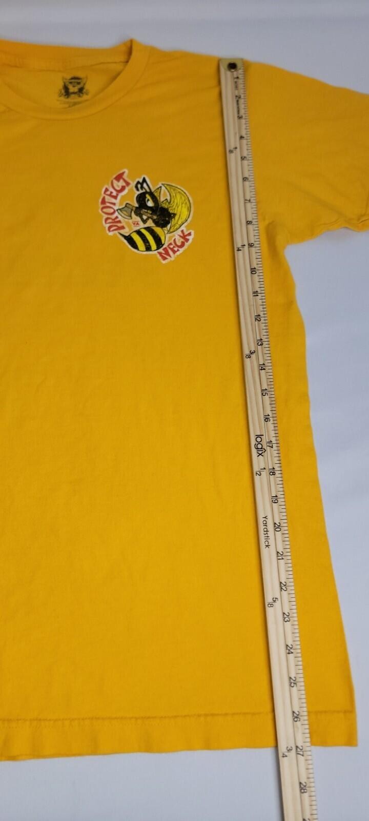 Wu-Tang Clan Killa Bees Protect Ya Neck Yellow Goldenrod T-Shirt LARGE