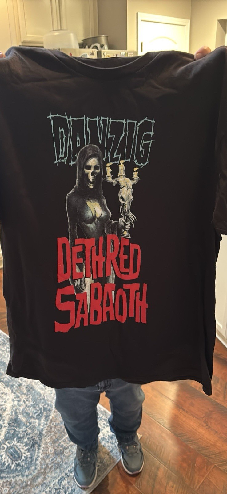 Danzig Death Red Sabaoth Men’s Black Graphic Jersey 2XS T-Shirt