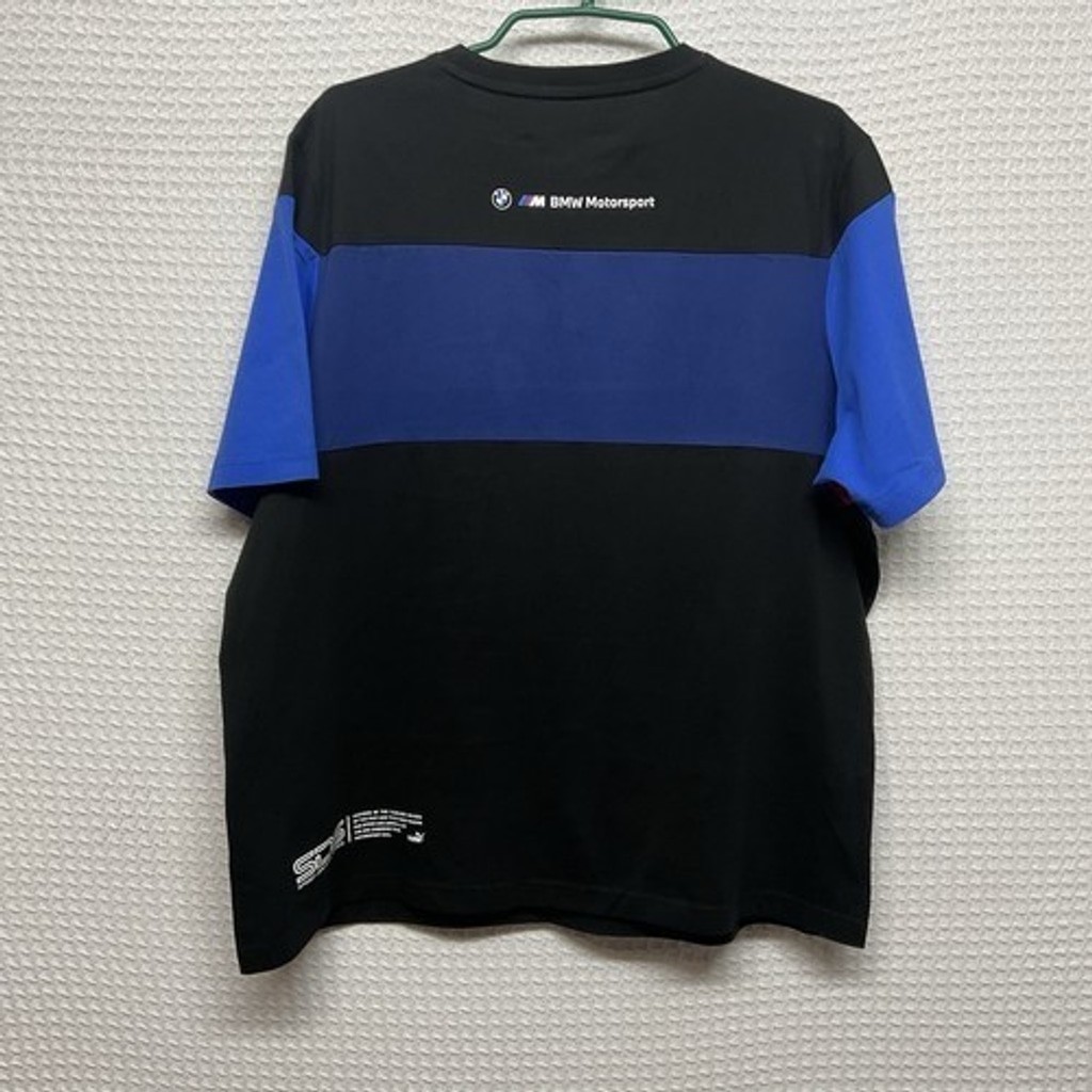 NWOT Puma BMW Motorsport SDS Black/Blue Logo Short Sleeve T-Shirt Men XL