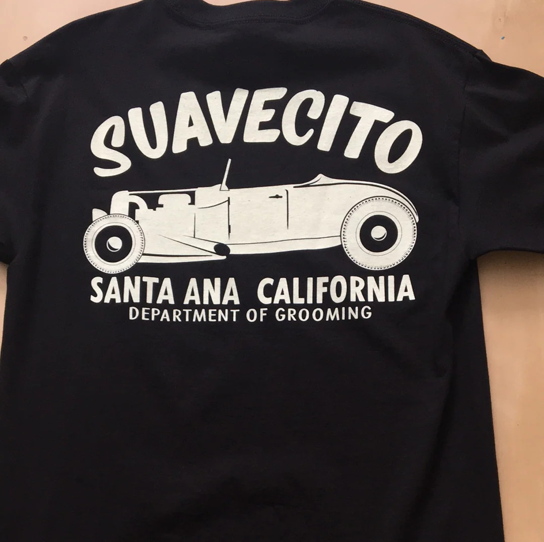 Suavecito Medium Hot Rod Black T-shirt Lowbrow Lowrider Culture Classic