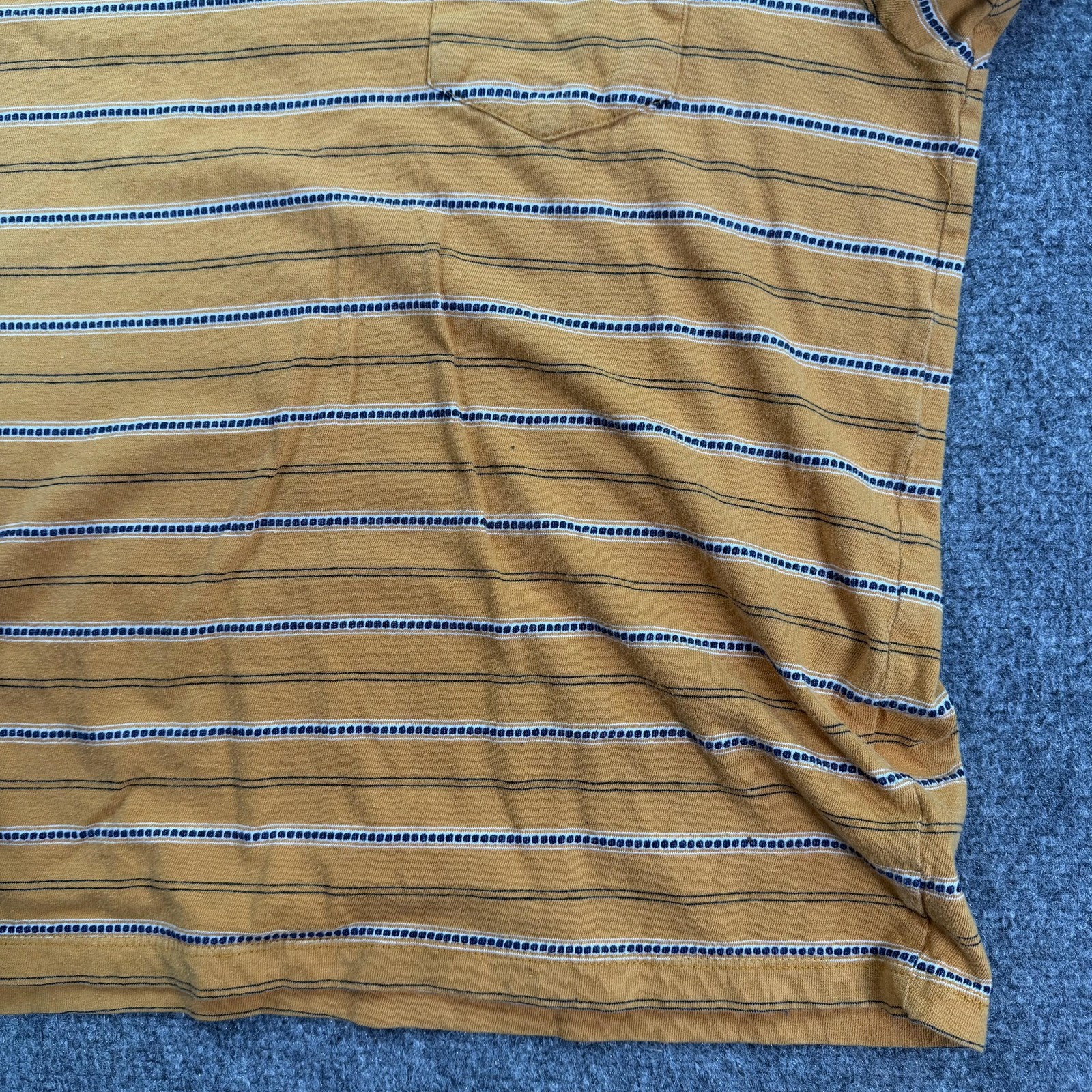 Corridor New York Shirt Mens Medium Yellow NYC Stripe Pocket Tee India Jersey