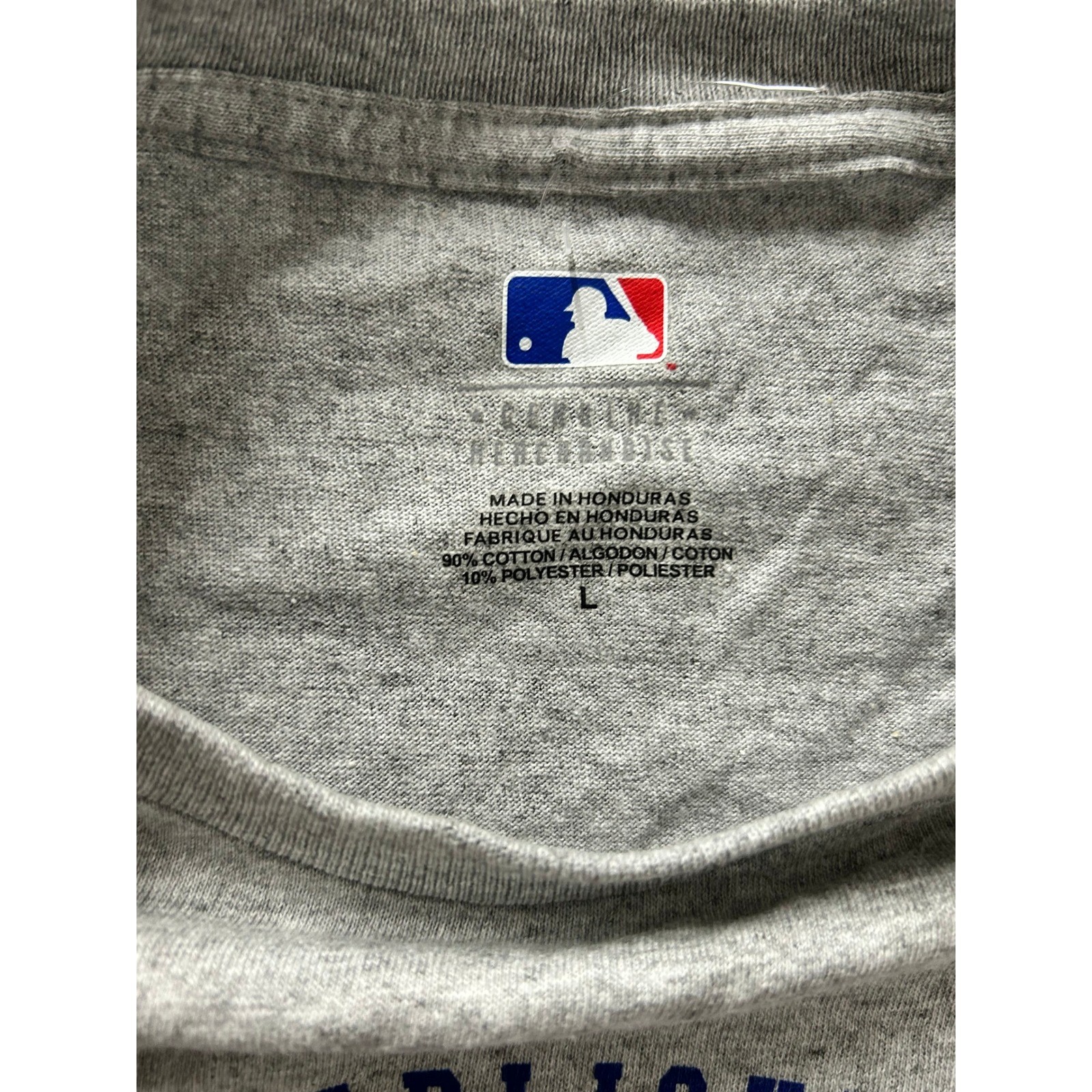 MLB T-Shirt Mens Size L Gray Philadelphia Phillies Baseball Club Graphic Sport