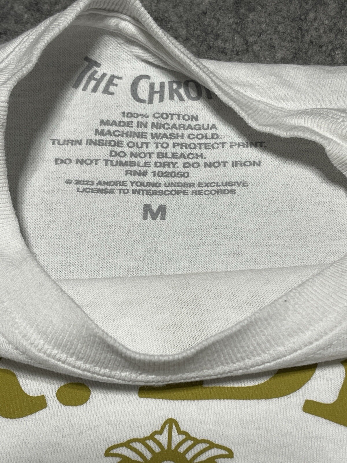 Dr. Dre The Chronic White Medium Rapper Producer RETRO Album Hip Hop Shirt