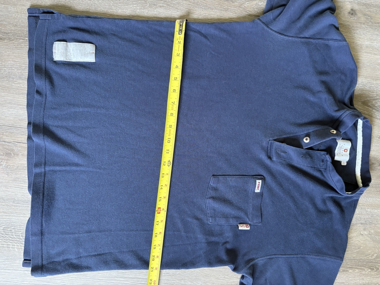 Flame Fire Resistant FRMC Henley HRC 2 CAL 12 Navy Blue Long Sleeve Mens L.arge
