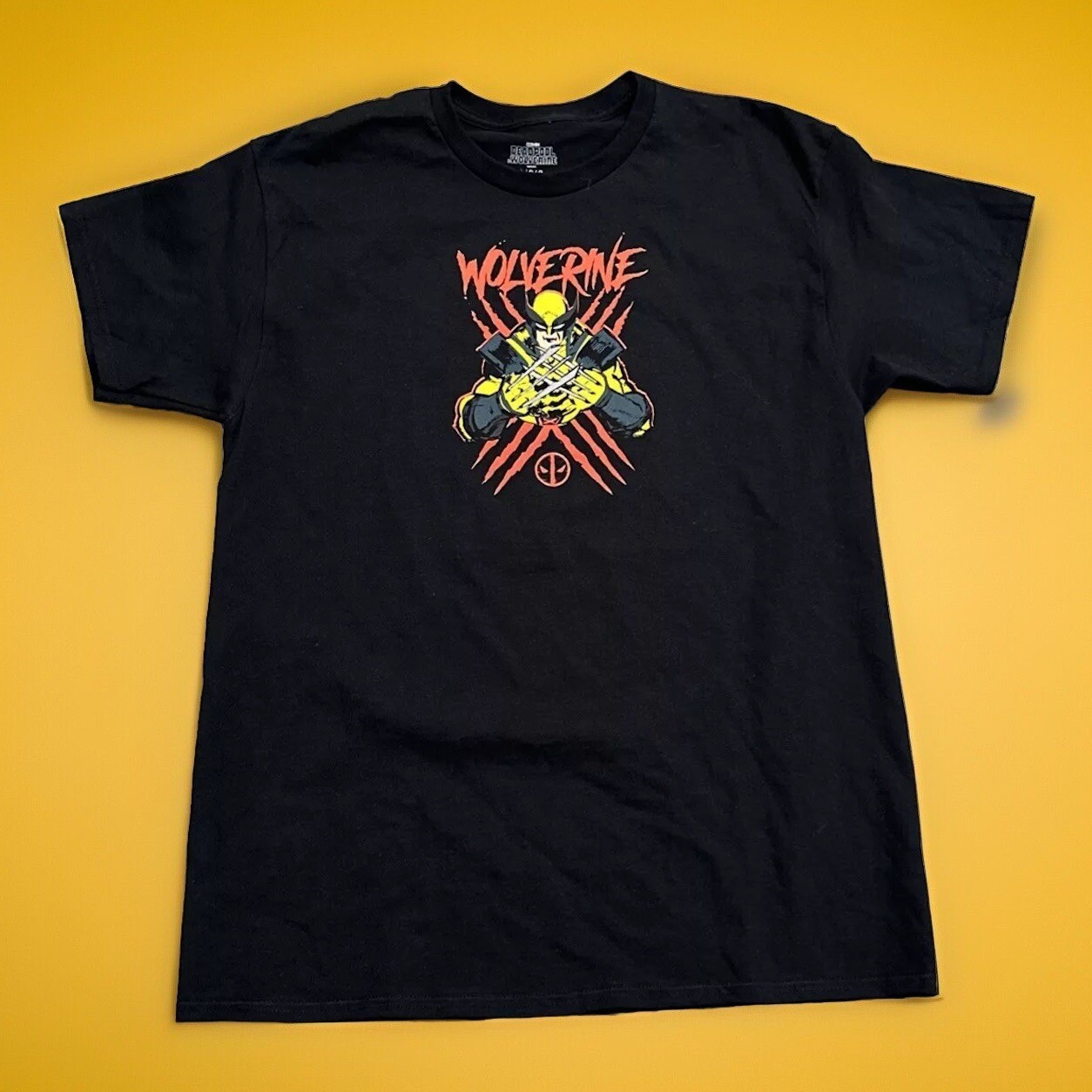Marvel Deadpool & Wolverine “Crossed Claws” Movie Promo T-Shirt Men Large NWOT