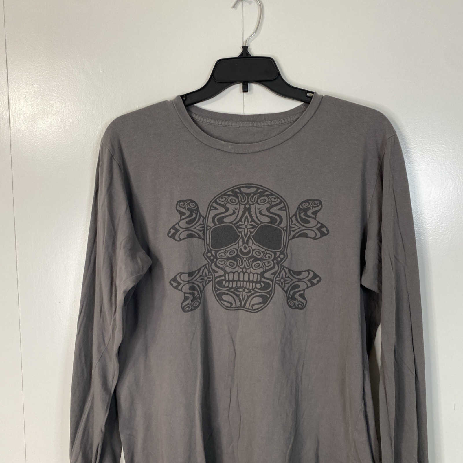 Government Mule Band T Shirt Long Sleeve Grey Light Weight Medium M Faded