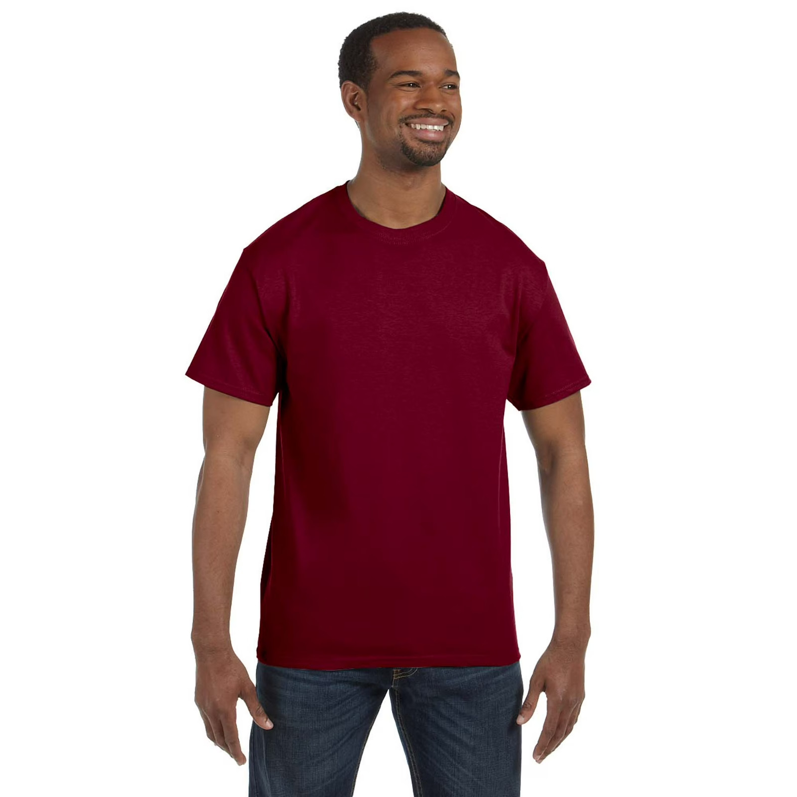 Gildan G500 Adult Heavy Cotton T-Shirt, Garnet, M, Pack Of 5, Mens T-Shirts